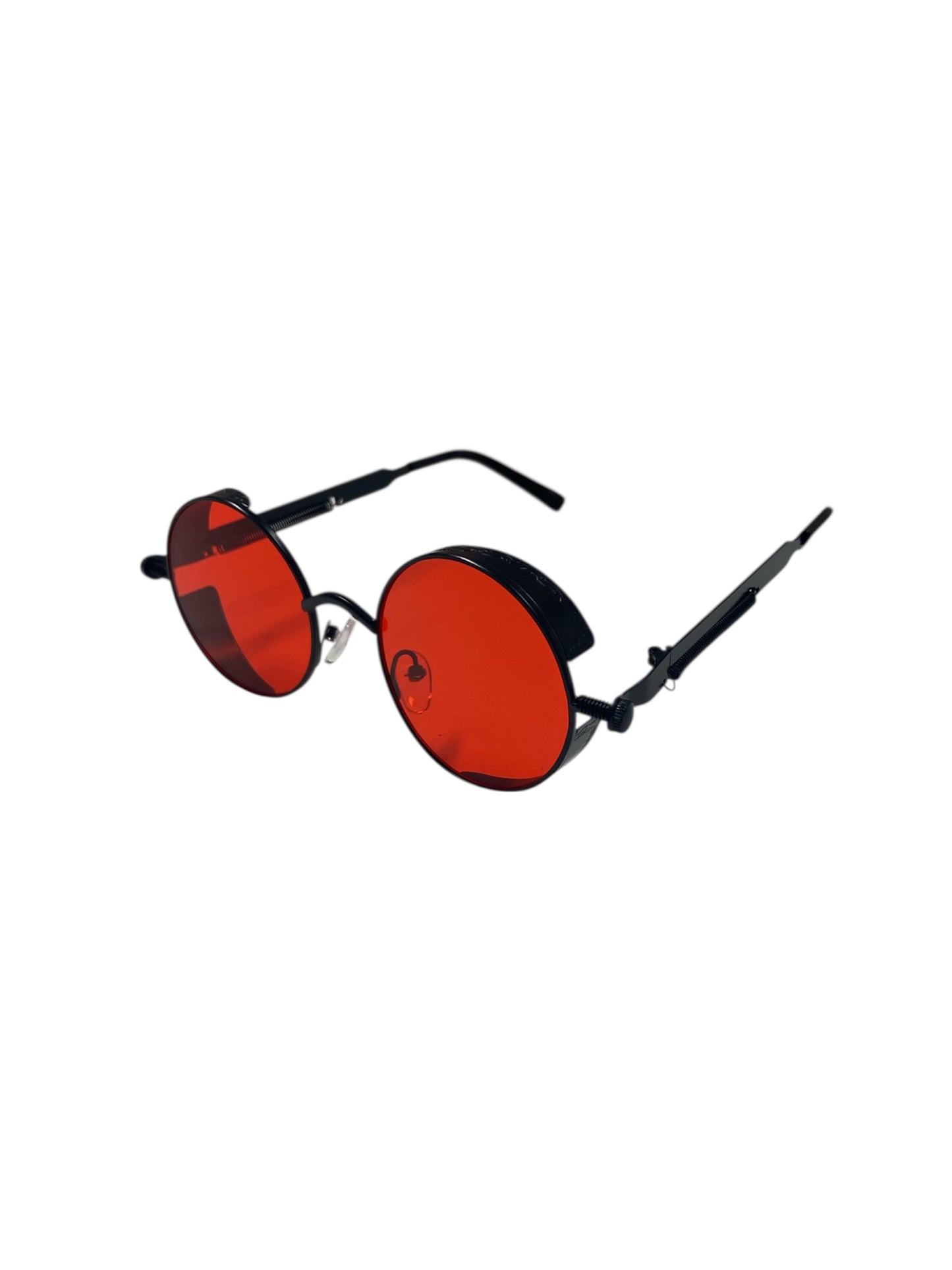 Cherry Red and Black Steampunk Glasses