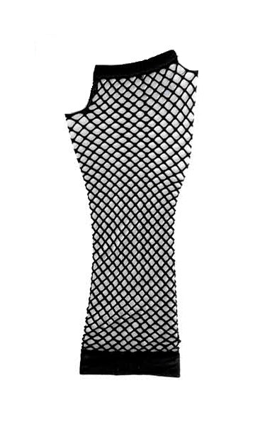 Black Fishnet Fingerless Gloves