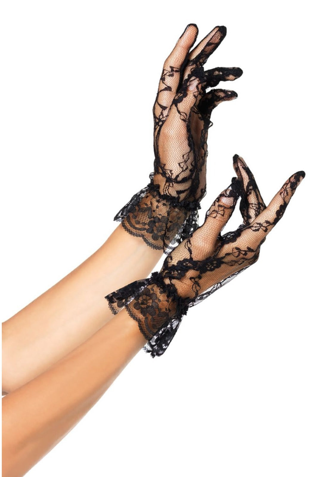 Extra Small Black Lace Gloves