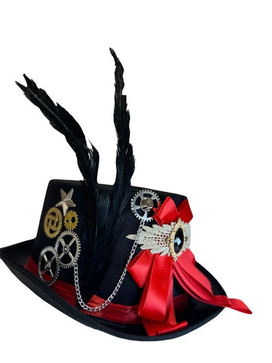 Steampunk Red Bow and Chains Hat (FFF)