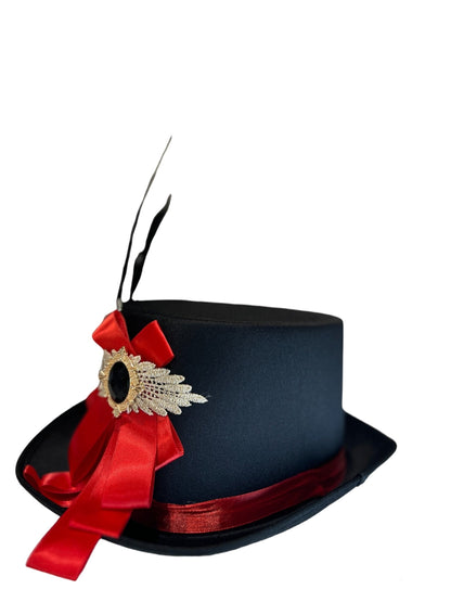 Steampunk Red Bow and Chains Hat (FFF)