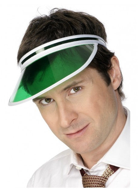 Green Poker Visor - Short Brim