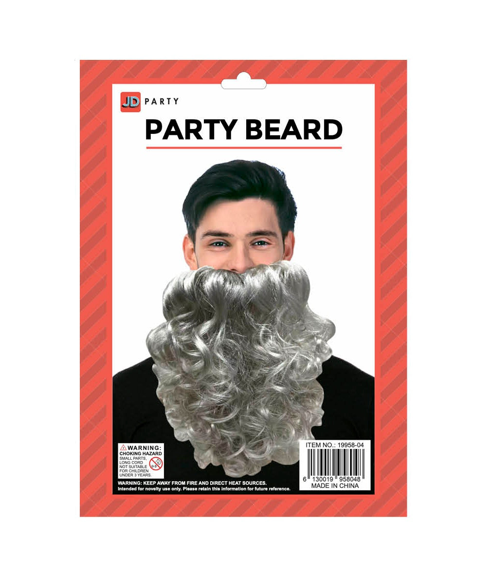 Curly Grey Party Beard