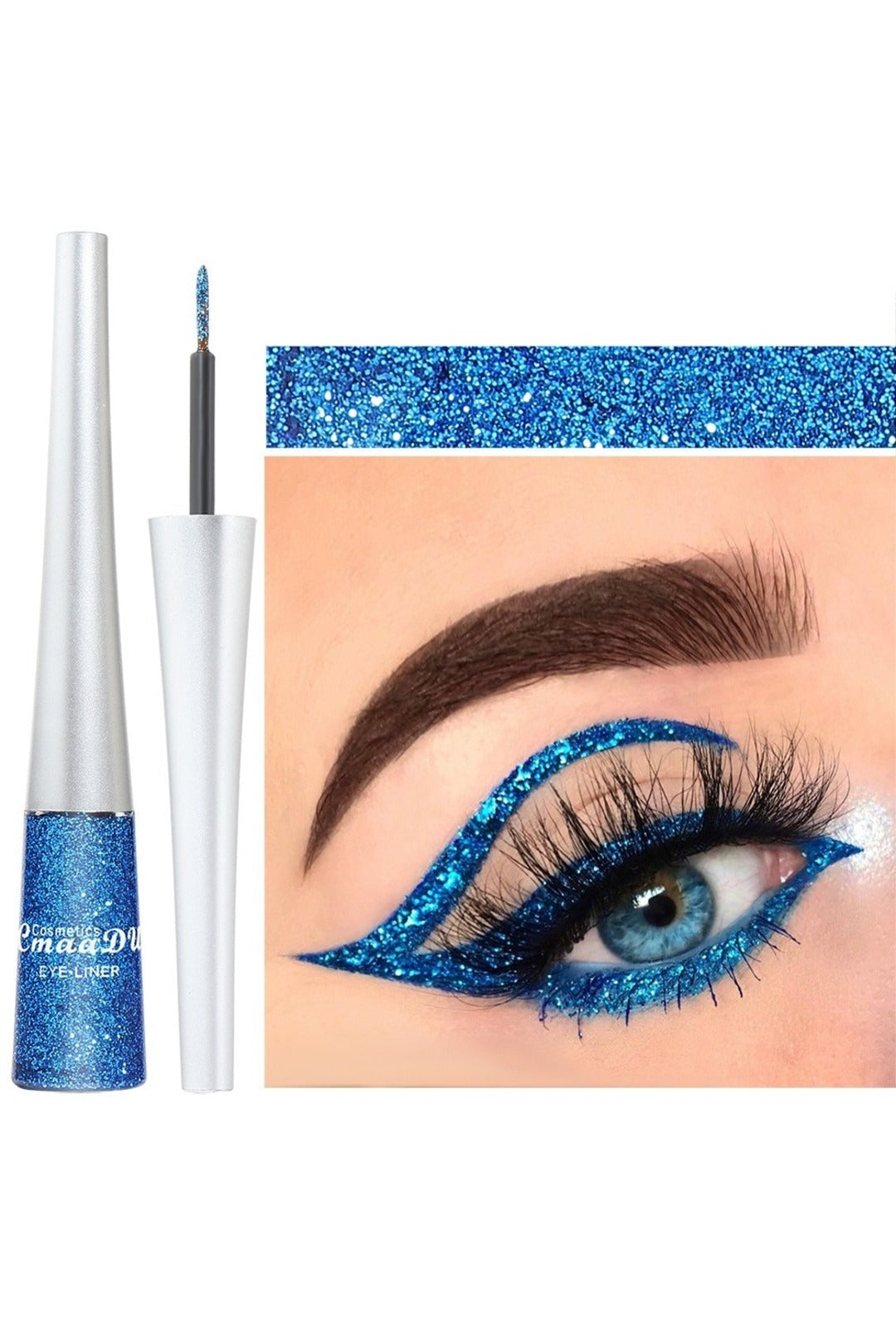 Ocean Blue Glitter Eyeliner