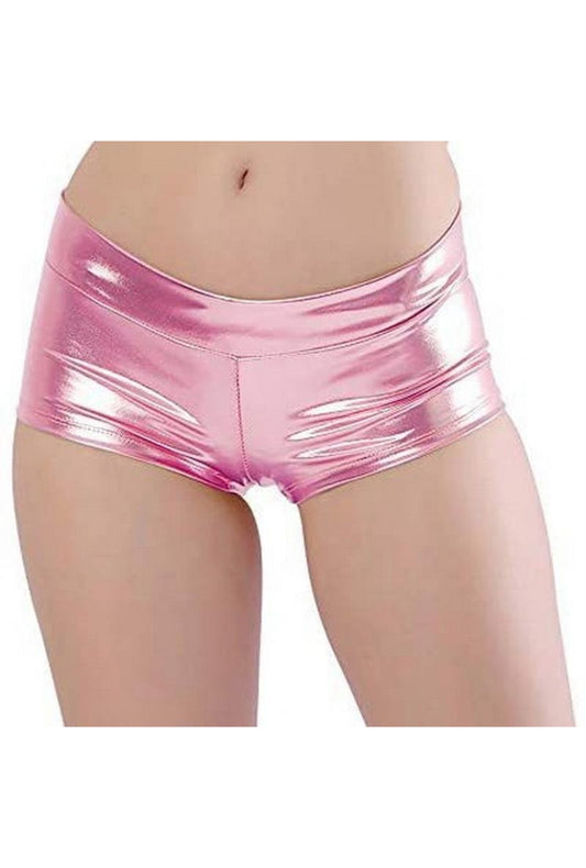 Metallic Light Pink Booty Shorts