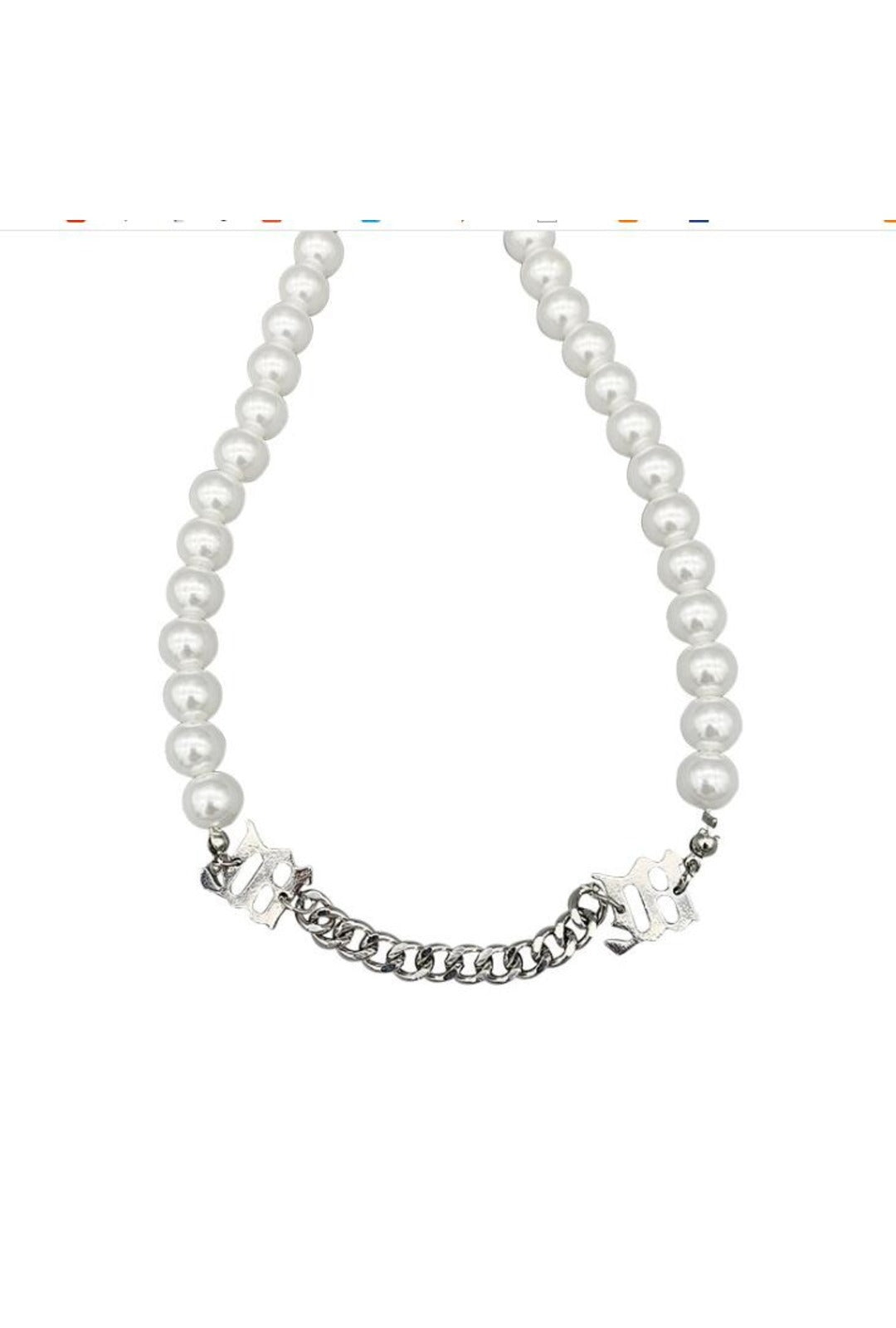 Pearl Silver Chain Necklace