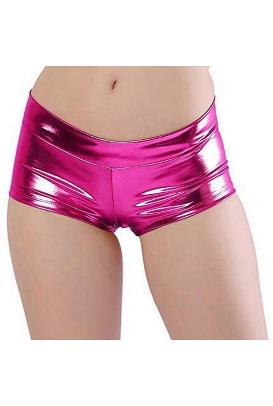 Metallic Hot Pink Booty Shorts