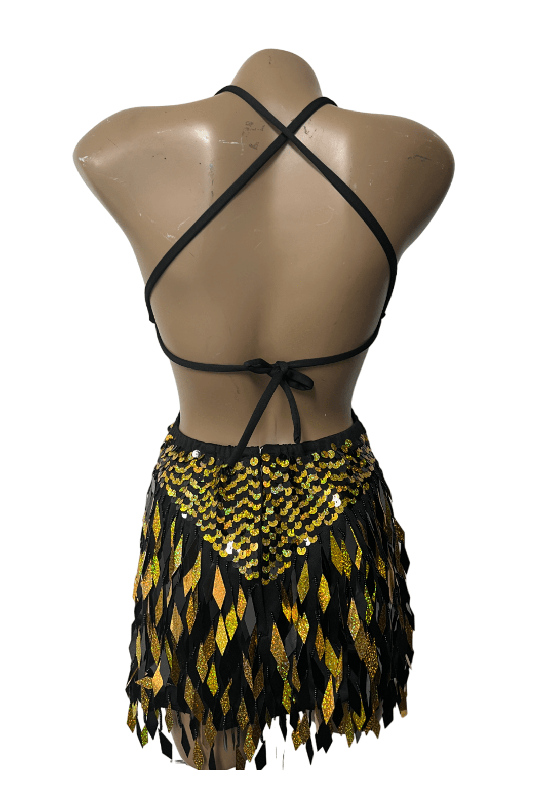 Black Gold Diamond Sequin Festival Dress Perth Hurly Burly