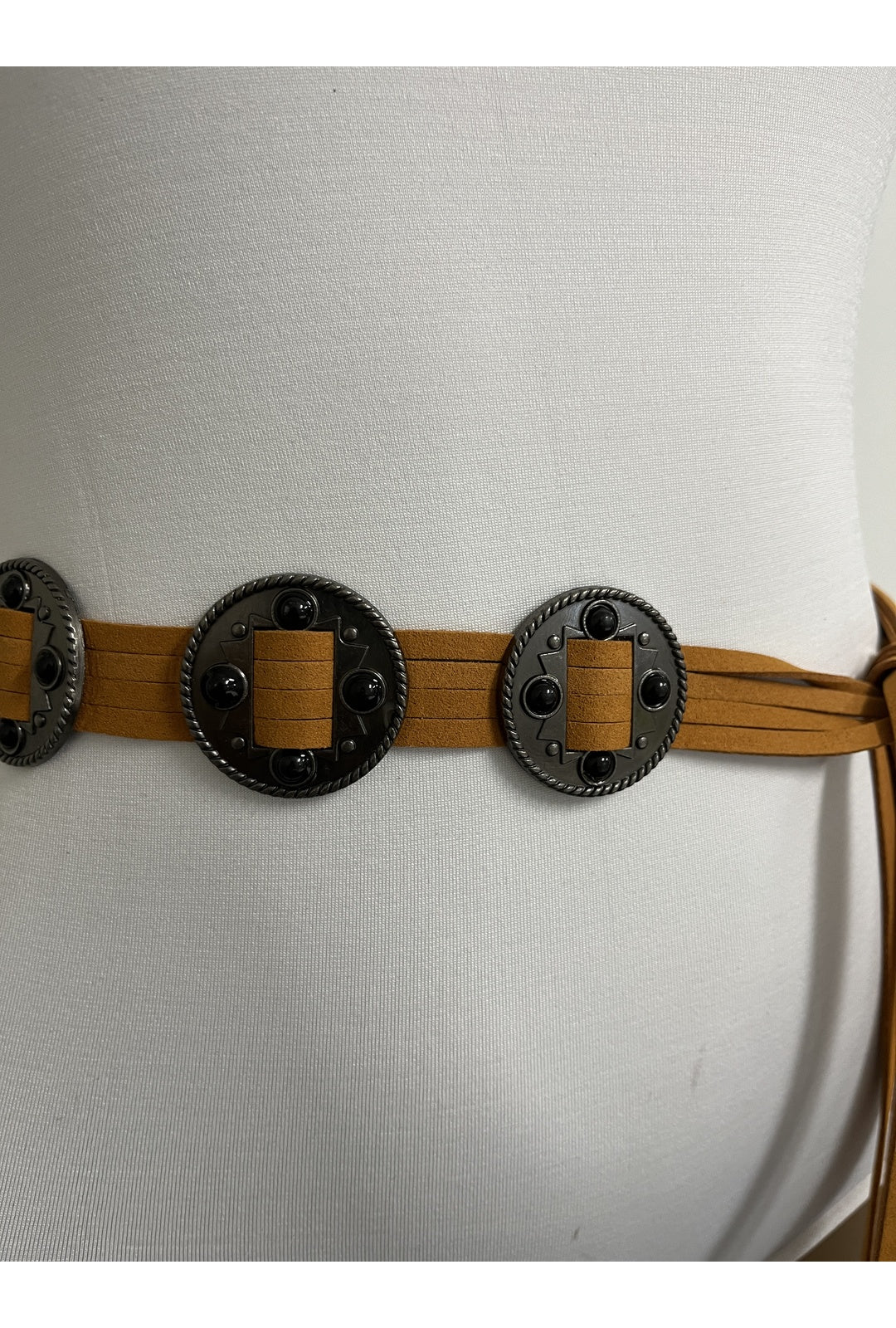 Tan Boho Leather Belt