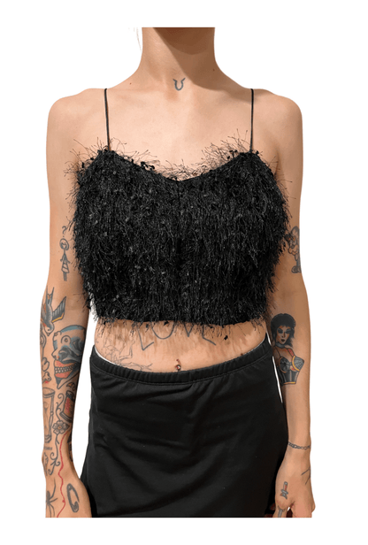 Black Feather Look Bralette