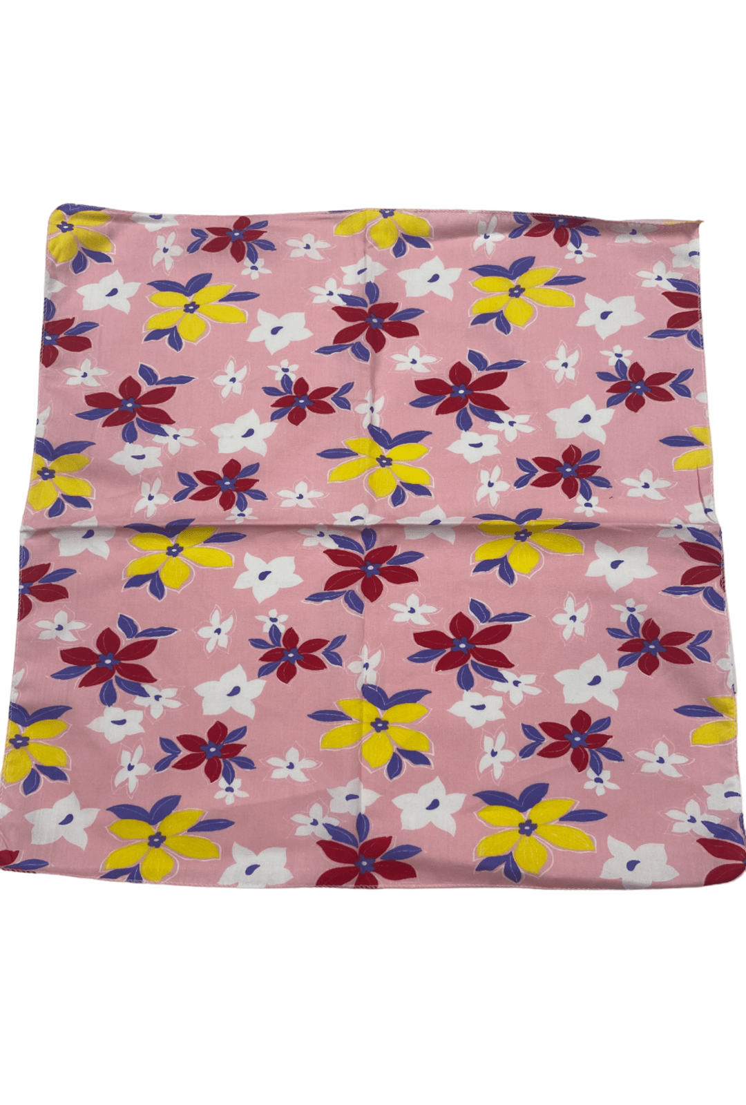 Pink Floral Print Bandana