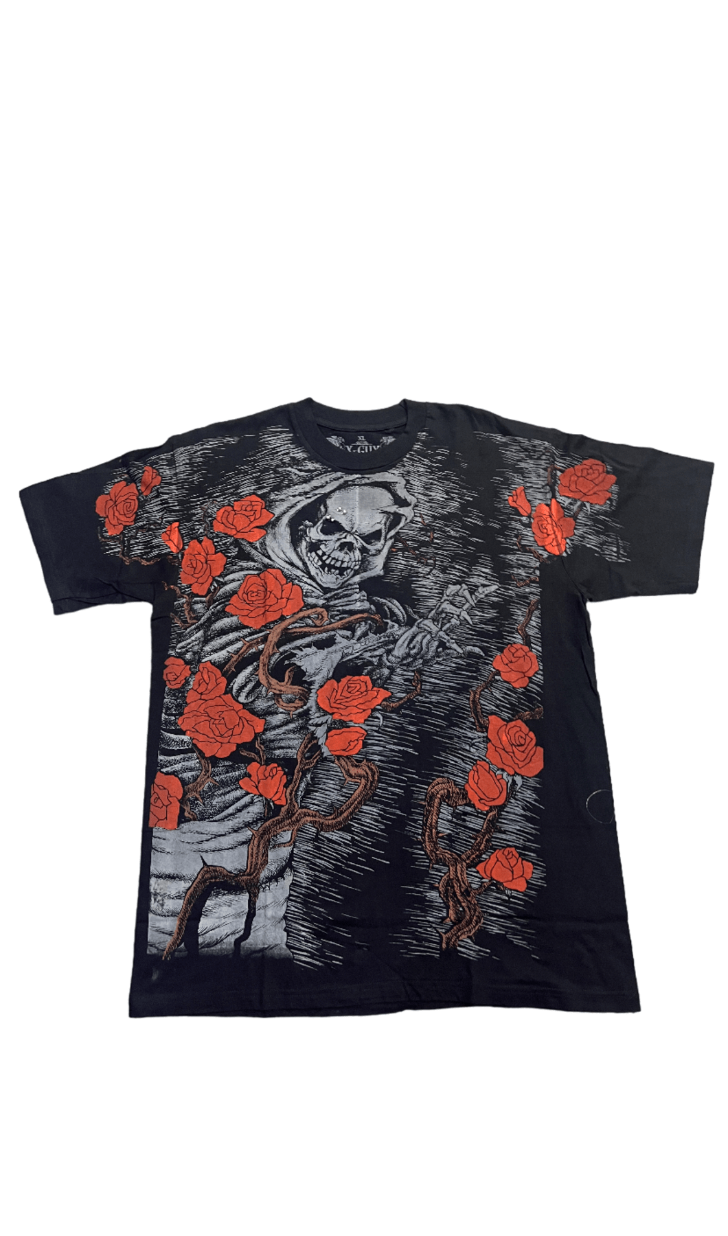 Pierced Skull and Roses Tee