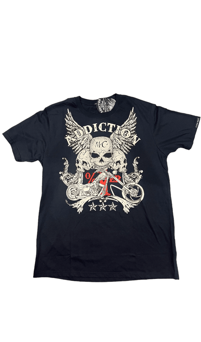 Pierced Skull and Motorbike Tee