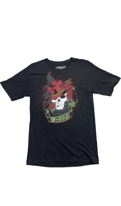 Pierced Skull Wearing Hat Tee