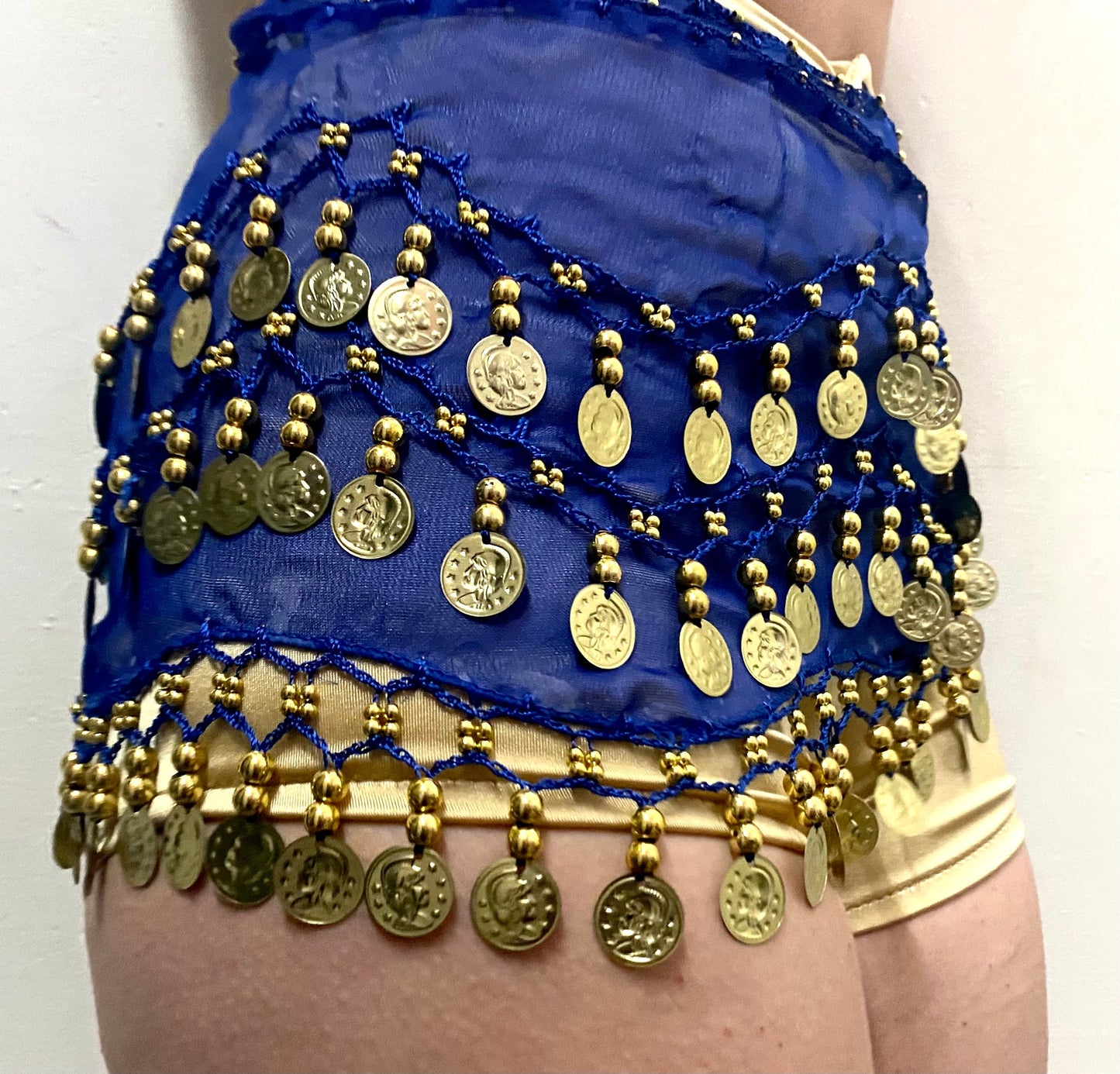 Red Bellydance Gold Coin Belt