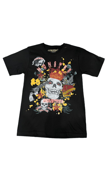 Pierced Skull Splatter Tee