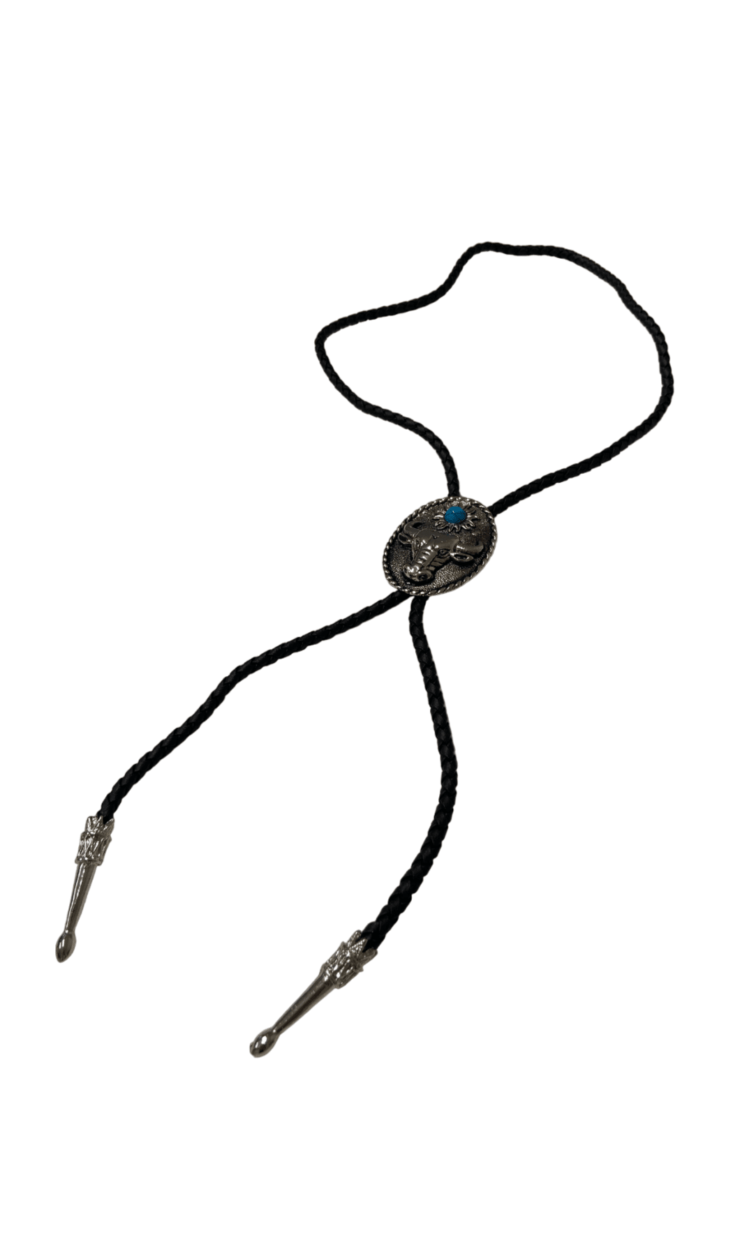 Bull Emblem Jade Bolo Tie