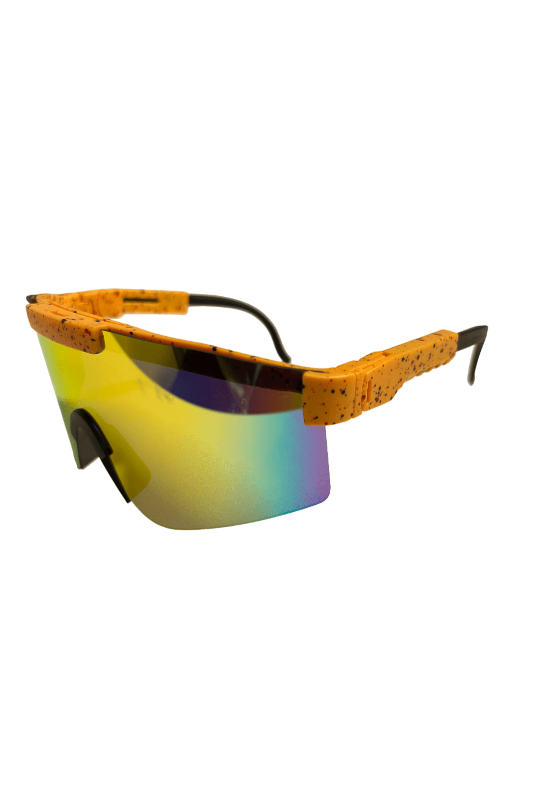 Reflective Rainbow & Orange Flat Top Sunglasses