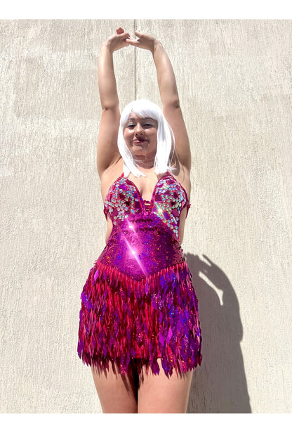 Hot Pink Sequin & Diamond Festival Dress Perth | Hurly-Burly Hot Pink Sequin & Diamond Festival Dress Perth | Hurly-Burly