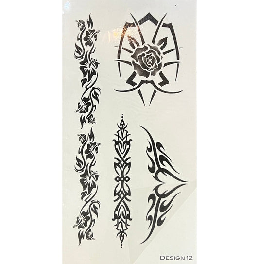 Floral Tribal Temporary Tattoos