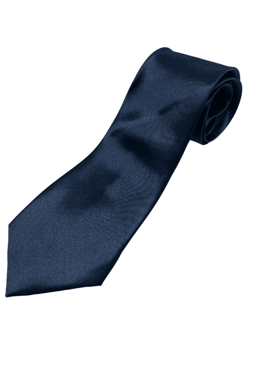 Navy Blue Satin Neck Tie