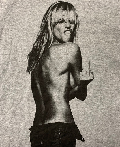 Heidi Klum Middle Finger T-shirt Grey