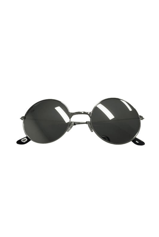 Silver Reflective Round Glasses with Silver Frame