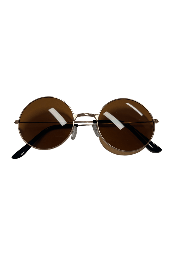 Gold Reflective Round Glasses with Rose Gold Frame Perth | Hurly Burly ...