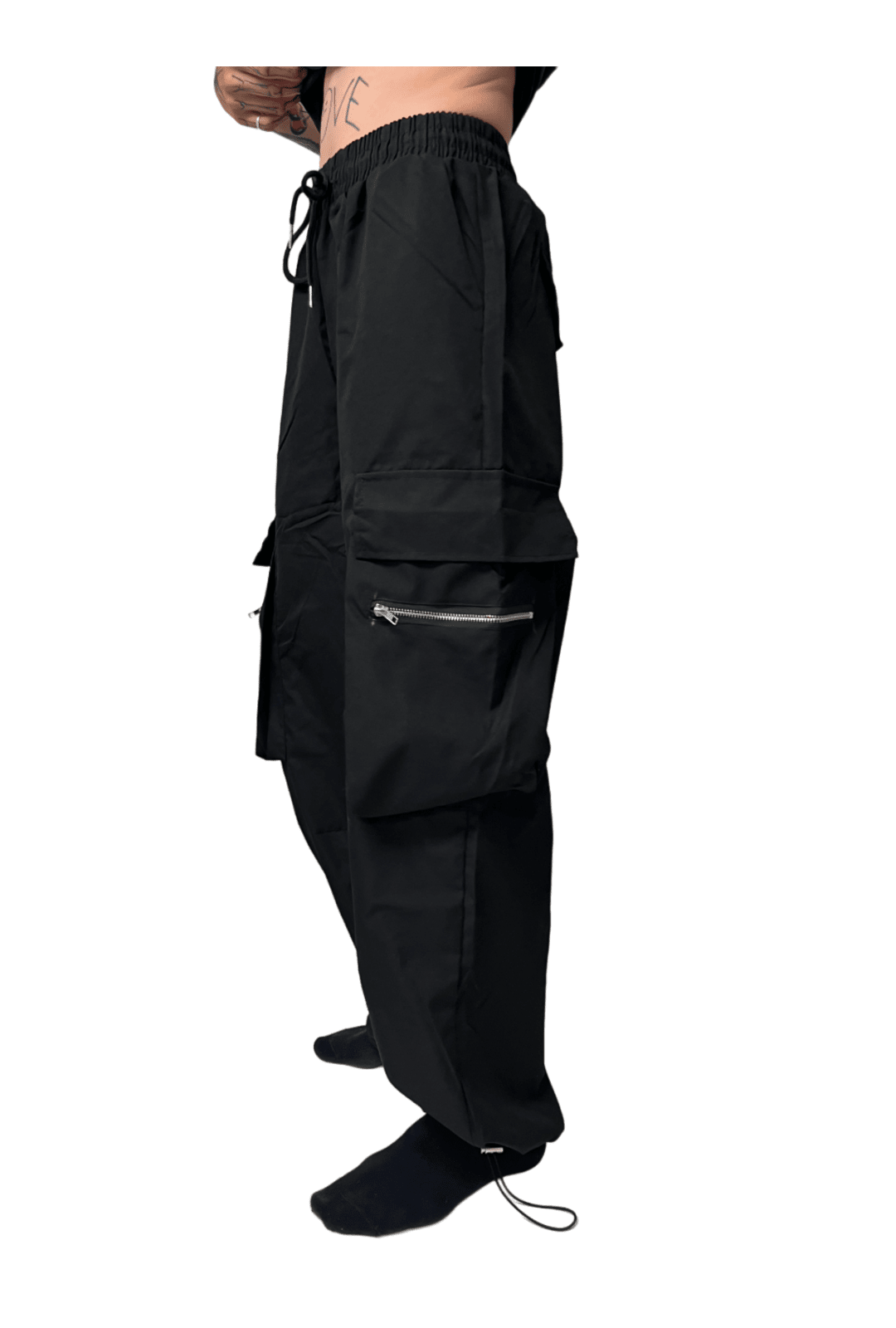 Black Utility Pants with Zips