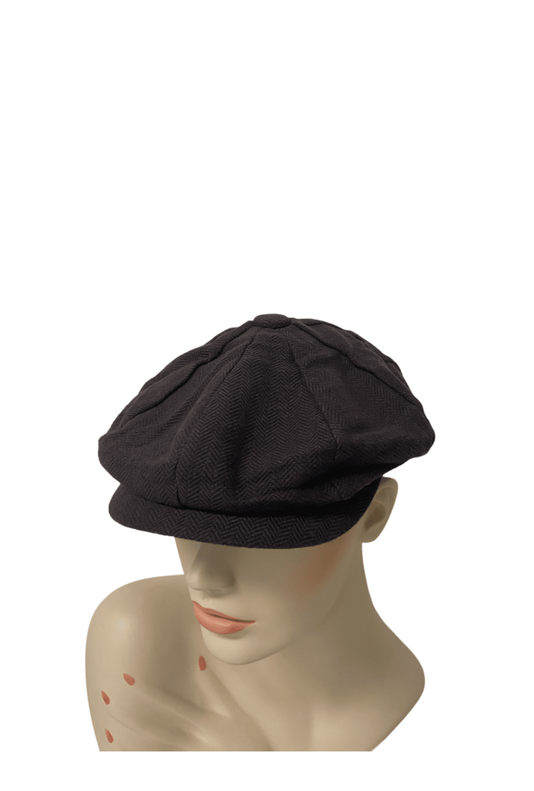 Dark Brown Chevron Flat Cap