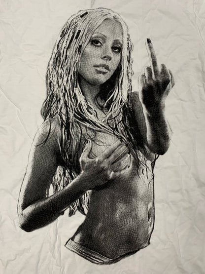 Mens Middle Finger Girl T-Shirt