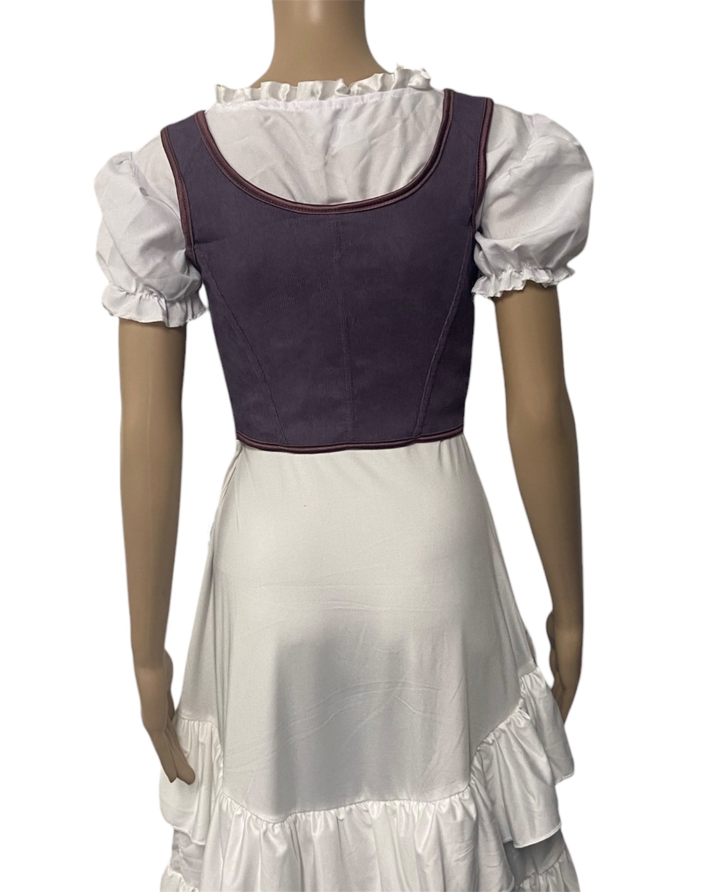 Lavender Corduroy Strappy Corset Top