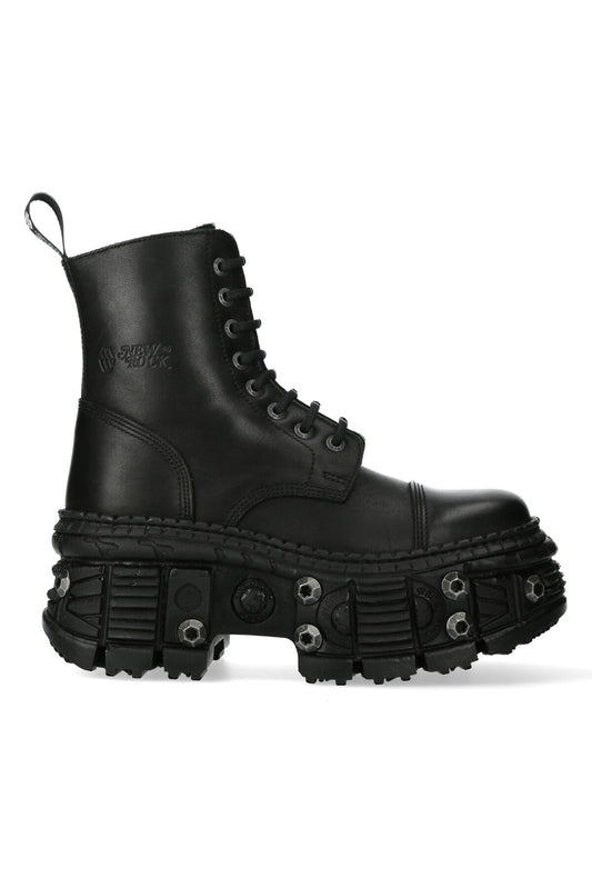 PRE-ORDER M-WALL083C-S7 New Rock Black Platform Boots