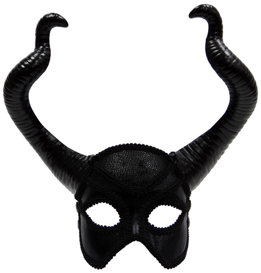 Black Necromancer Horns Mask