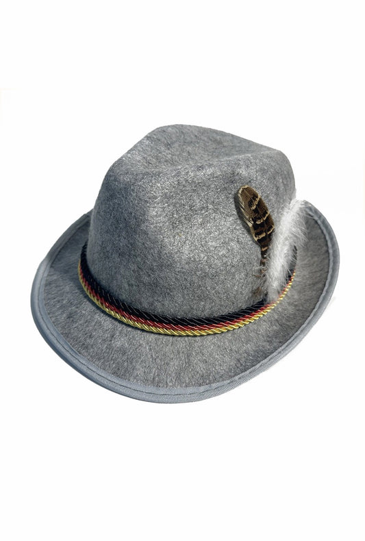 Grey Oktoberfest Trilby Hat