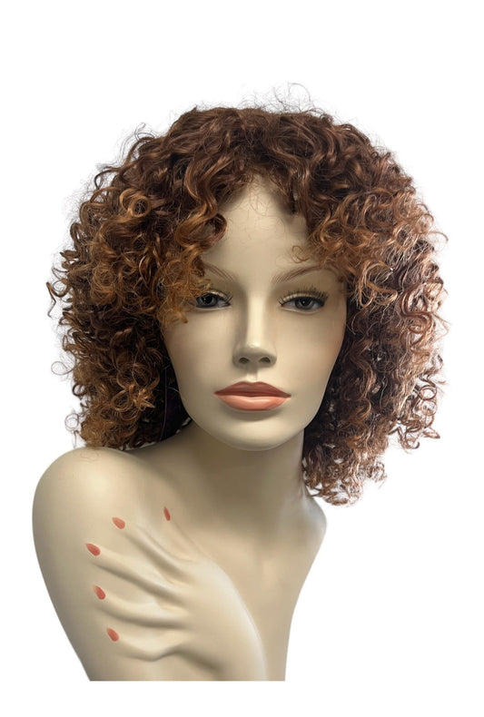 Deluxe Curly Short Brown Wig