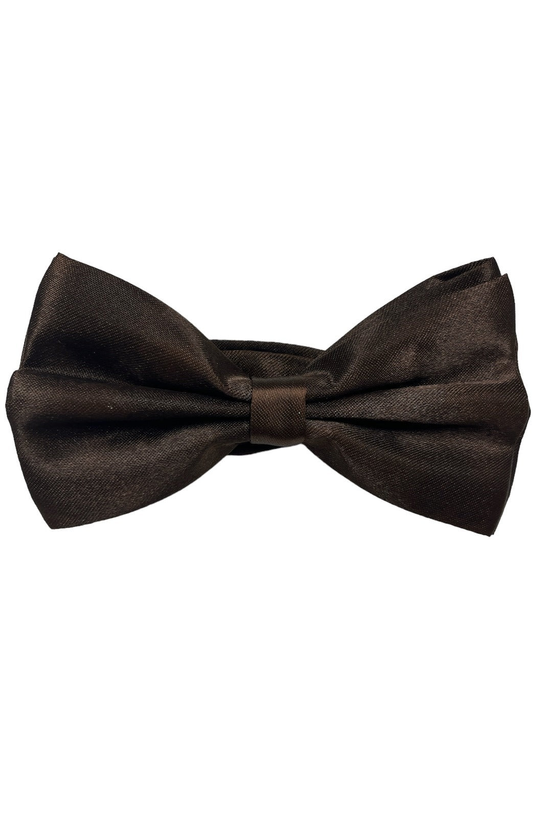 Chocolate Brown Satin Pre-Tied Bow Tie