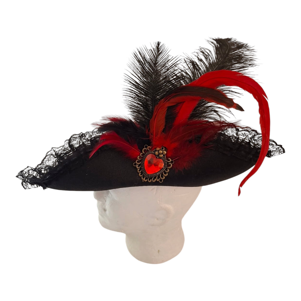 Deluxe Embellished Red Pirate Hat (B)