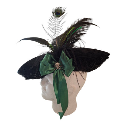 Deluxe Embellished Green Pirate Hat (D)