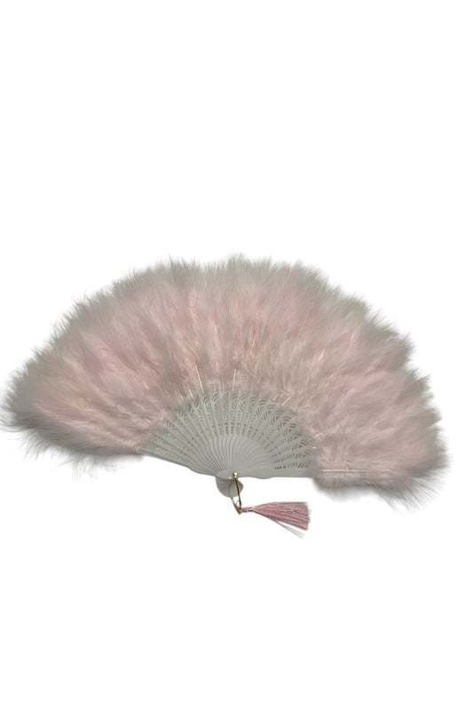 Fairy Floss Pink Feather Fan