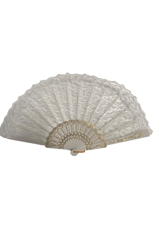 White Lace Hand Fan