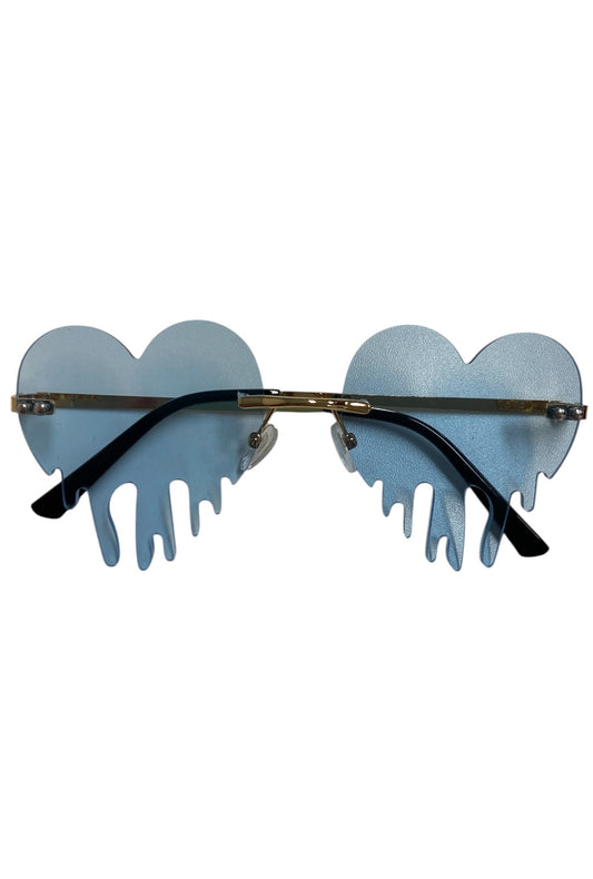 Blue Melting Heart Glasses