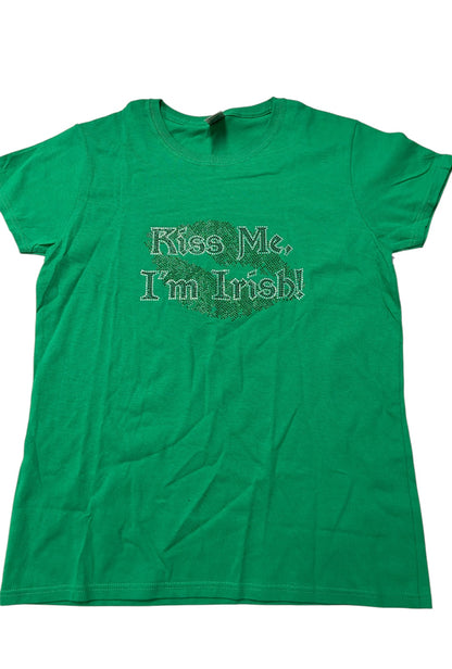 Kiss Me I'm Irish Ladies T-Shirt
