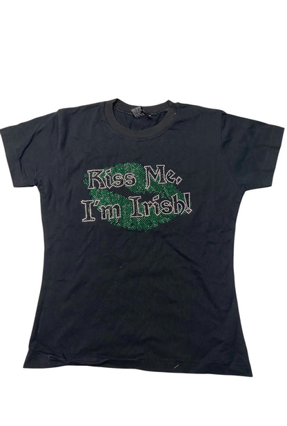 Kiss Me I'm Irish Ladies T-Shirt