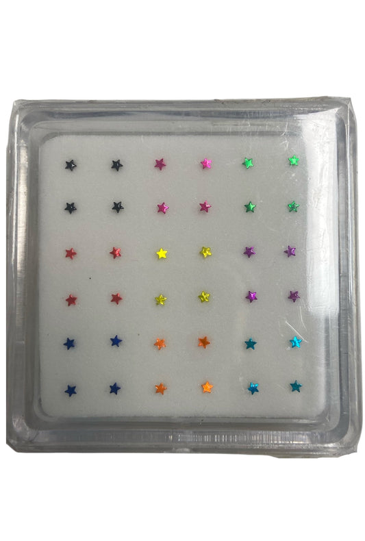 Mutlicolour Micro Star Nose Stud Pack