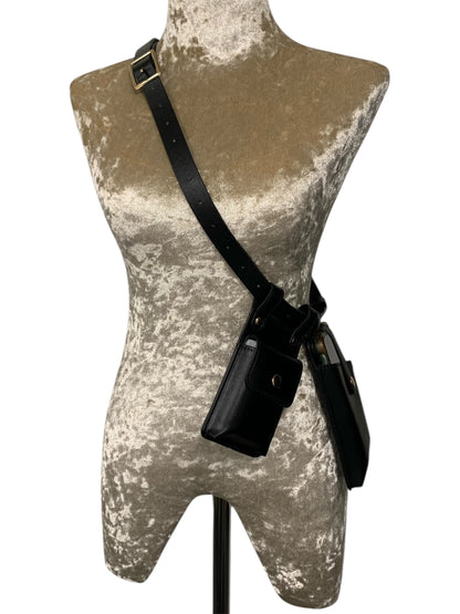 Small Black Twin Pouch Belt