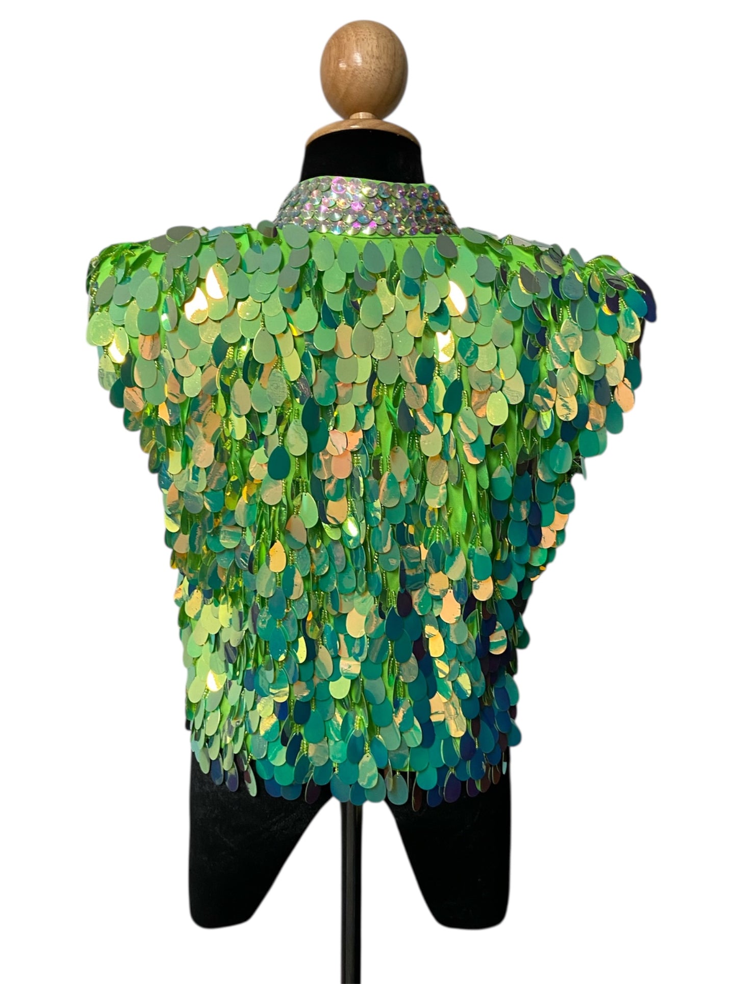 Iridescent Green Festival Vest
