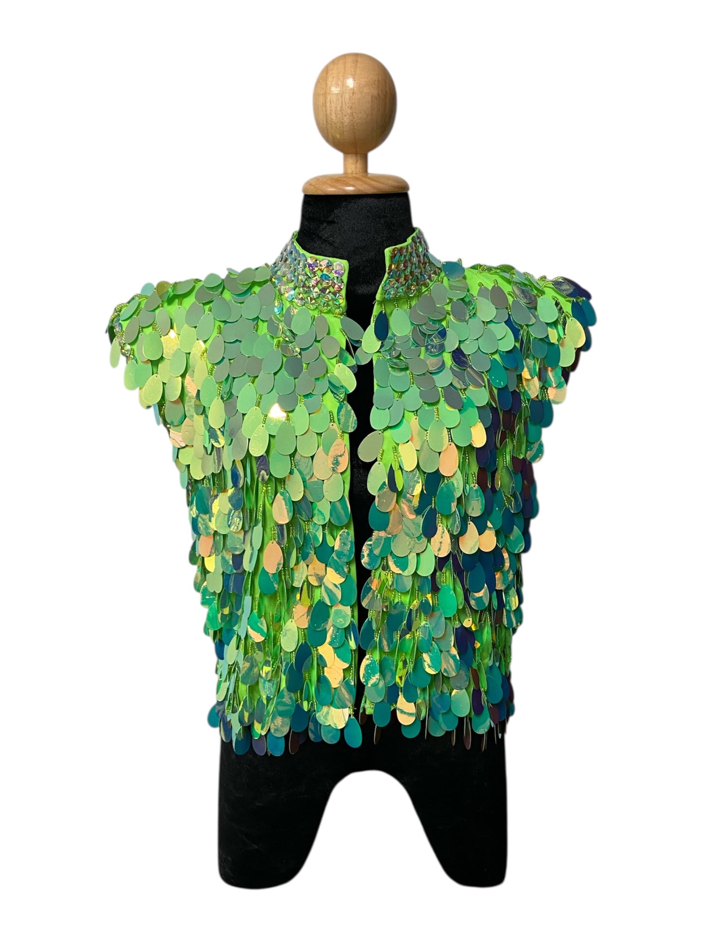 Iridescent Green Festival Vest
