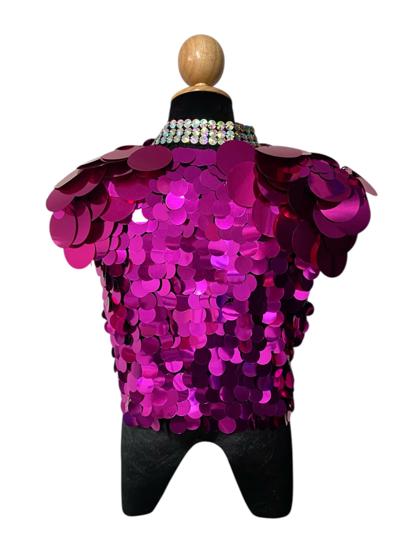 Metallic Magenta Disc Festival Vest