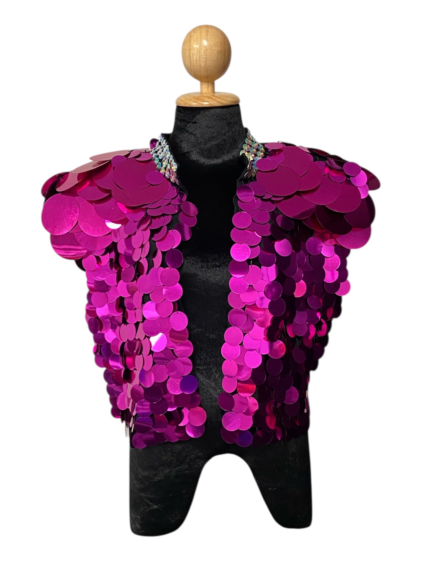 Metallic Magenta Disc Festival Vest
